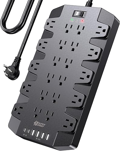 This fabulously extravagant power strip costs $21 and features 22 outlets, 6 USB connections, and no chill.